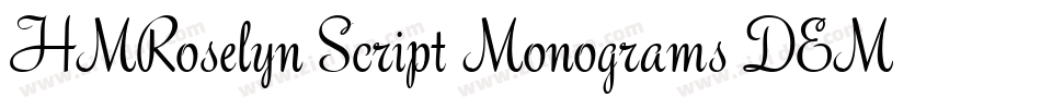 HMRoselyn Script Monograms DEMO字体转换